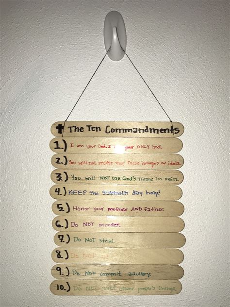ten commandments for kids craft